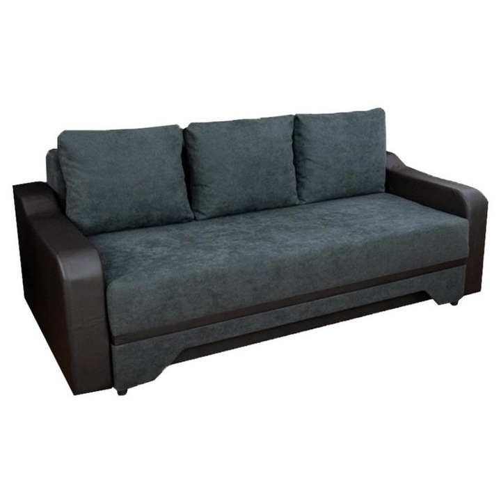 Canapea Extensibila Royal Bonell Max Lemon 30 81 X 108 X 220 cm, cu Lada de depozitare, Gri antracit