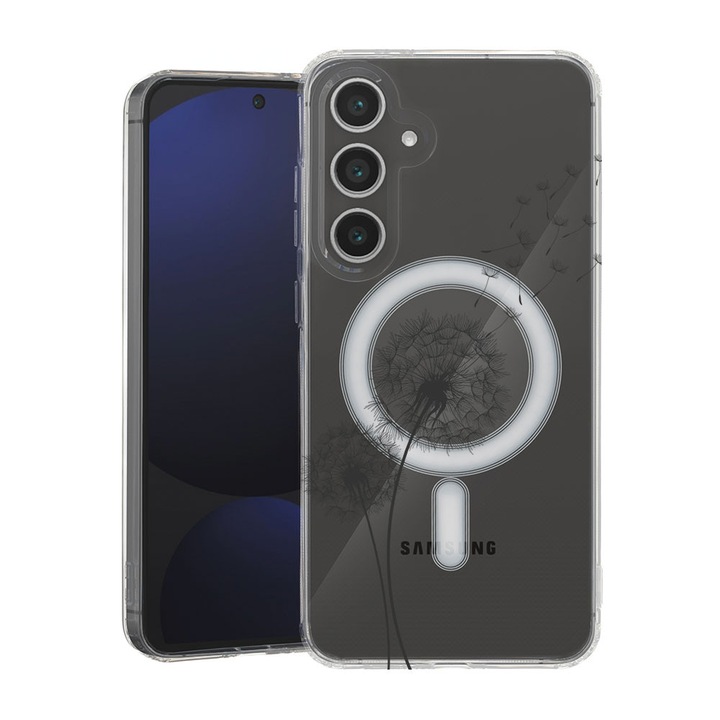 BestCase® Husa pentru Samsung Galaxy A55 cu Design Dandelion, Mag Anti Shock TPU, Tehnologie MagSafe, Reinforced 4 Corners, 2087010 MAS 22