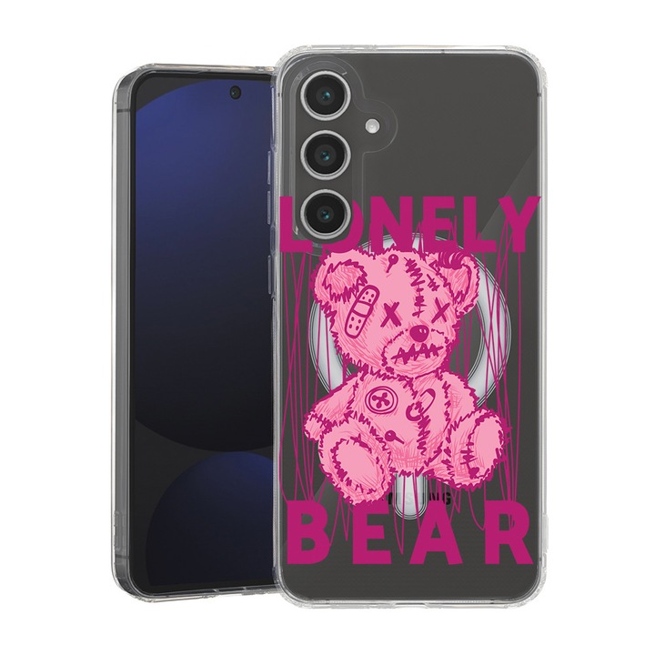 BestCase® Husa pentru Samsung Galaxy A55 cu Design Teddy Bear Lonely, Mag Anti Shock TPU, Tehnologie MagSafe, Reinforced 4 Corners, 2087010 MAS 1565