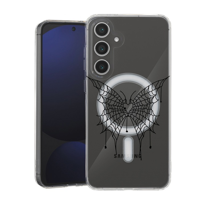 BestCase® Husa pentru Samsung Galaxy A55 cu Design Butterfly, Mag Anti Shock TPU, Tehnologie MagSafe, Reinforced 4 Corners, 2087010 MAS 1042