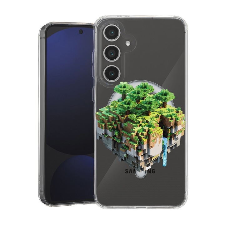 BestCase® Husa pentru Samsung Galaxy A55 cu Design Minecraft, Mag Anti Shock TPU, Tehnologie MagSafe, Reinforced 4 Corners, 2087010 MAS 1679