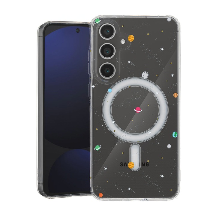 BestCase® Husa pentru Samsung Galaxy A55 cu Design Universe, Planets, Mag Anti Shock TPU, Tehnologie MagSafe, Reinforced 4 Corners, 2087010 MAS 470