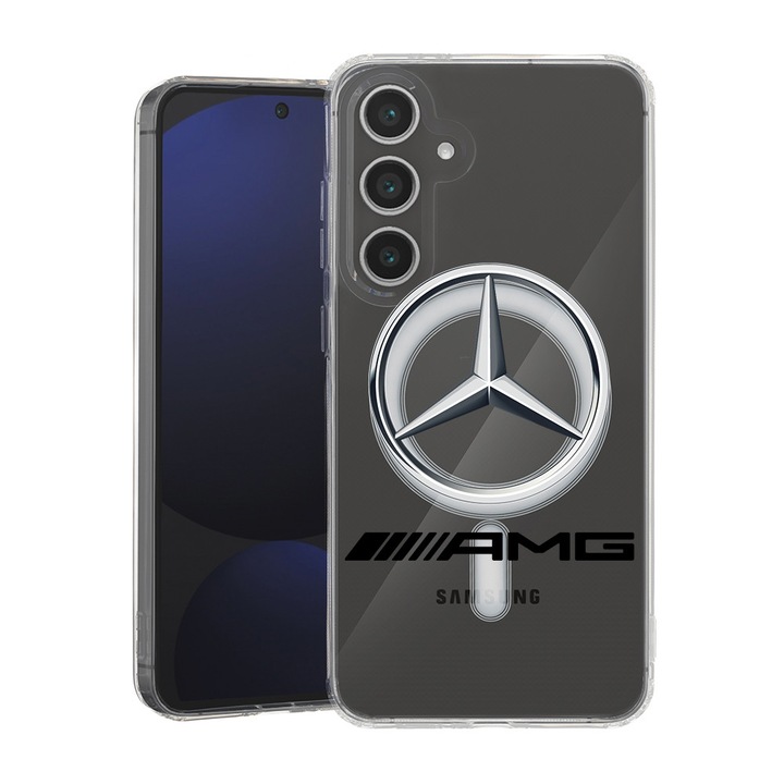 BestCase® tok Samsung Galaxy A56-hoz Mercedes-Benz AMG designnal, Mag Anti Shock TPU, MagSafe technológia, megerősített 4 sarok, 2087017 MAS 1732