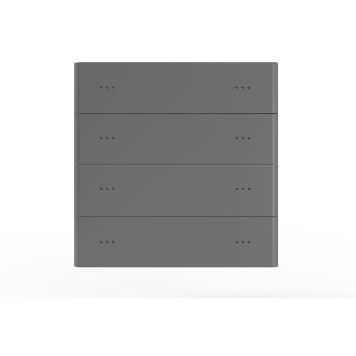 Comutator Inteligent (T10S) – Buton Push 4 Gang, cu Releu Integrat, Smart Home, Tehnologie KNX (Policarbonat)-gray