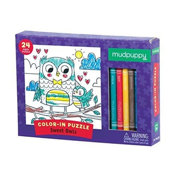 Sweet Owls Color-In Puzzle Sweet Owls Color-In Puzzle