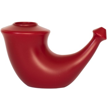 Irigator nazal Rhino Horn, raceala, nas infundat, sinuzita alergii culoare Rosie Irigator nazal Rhino Horn, raceala, nas infundat, sinuzita alergii culoare Rosie