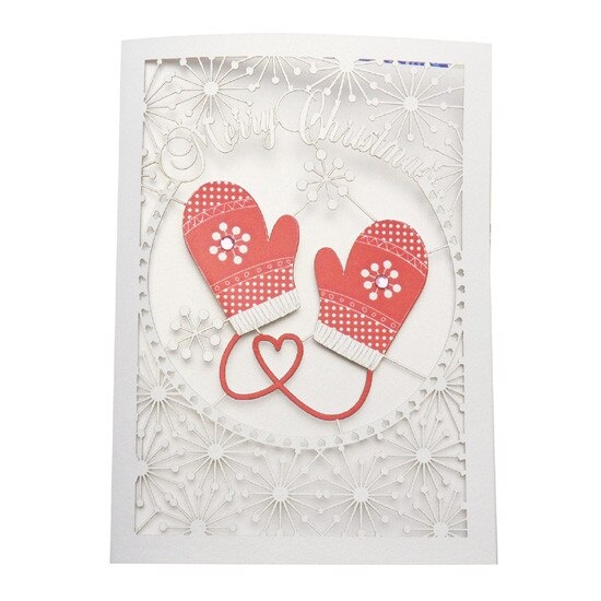 Felicitare - Merry Christmas Gloves