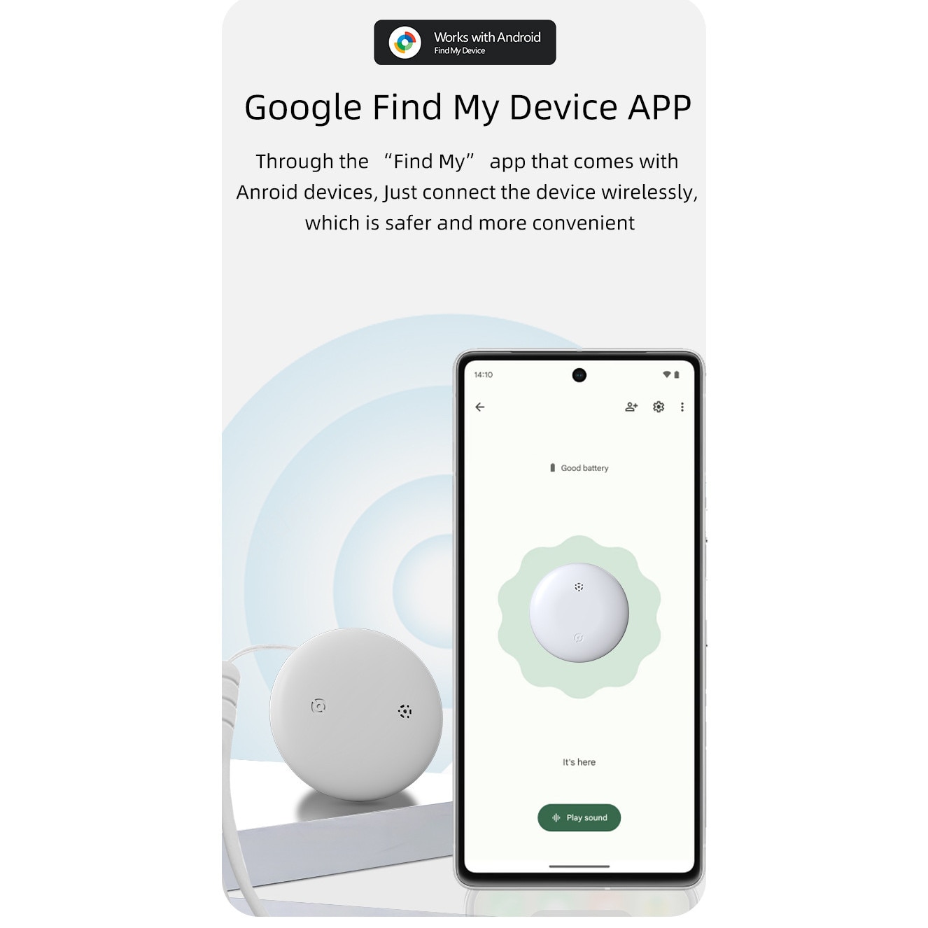 Wireless Tag Tracker (doar pentru Android), compatibil cu Google Find ...