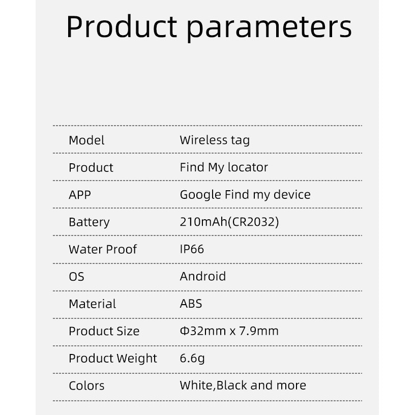 Wireless Tag Tracker (doar pentru Android), compatibil cu Google Find ...
