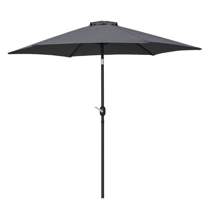 Umbrela Anti-Vant Pliabila de Gradina cu Mecanism manual de setare a unghiului si inaltimii 2.7m