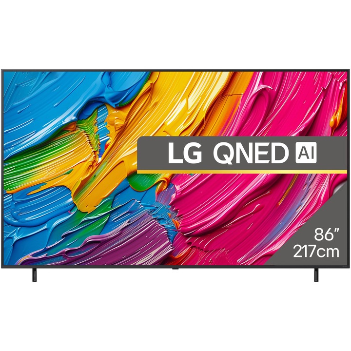 Телевизор LG QNED 86QNED80A3A, 86" (218 см), Smart, 4K Ultra HD, Клас E (Модел 2025)