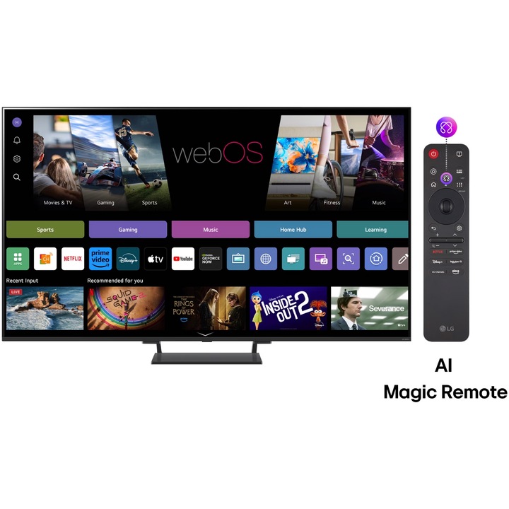 Televizor LG QNED evo MiniLED 65QNED93A6A, 164 cm, Smart, 4K Ultra HD, 100 Hz, Clasa G (Model 2025)