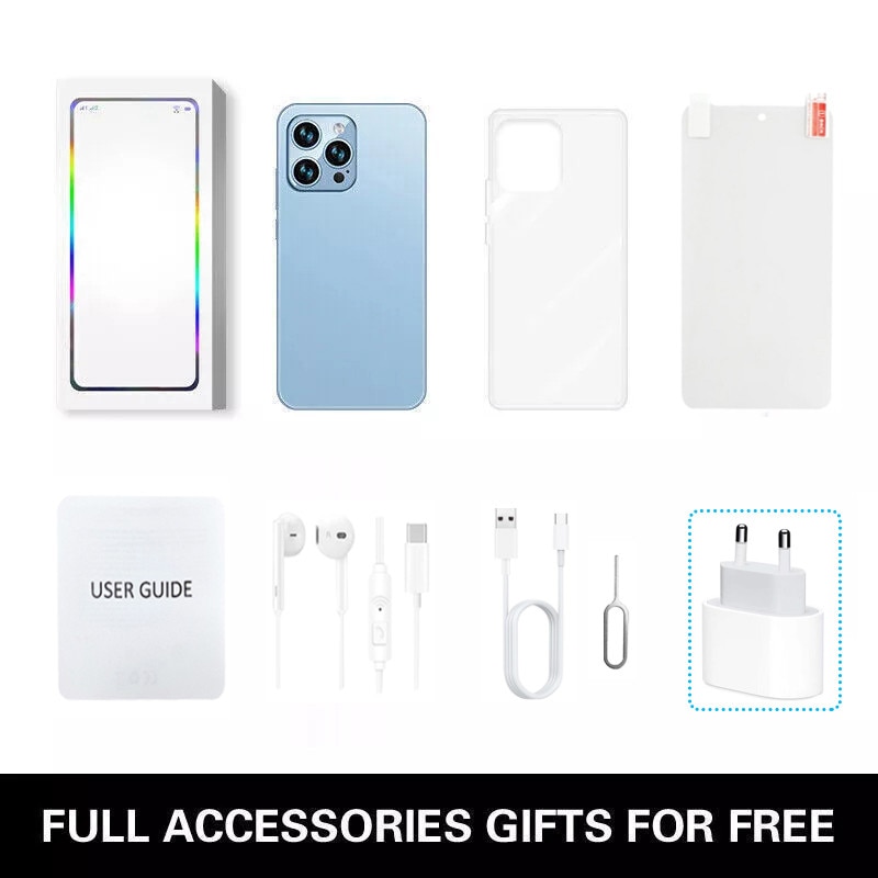 Telefon mobil Gamakoo i16 Pro Max, Dual SIM, 6GB RAM, 128GB, 5G, Albastru