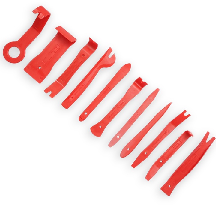 Trusa demontat clipsuri, ornamente, plastice interior si exterior tapiterie, fata de usa, pentru auto, atv, camion, tractor cu 11 piese + husa