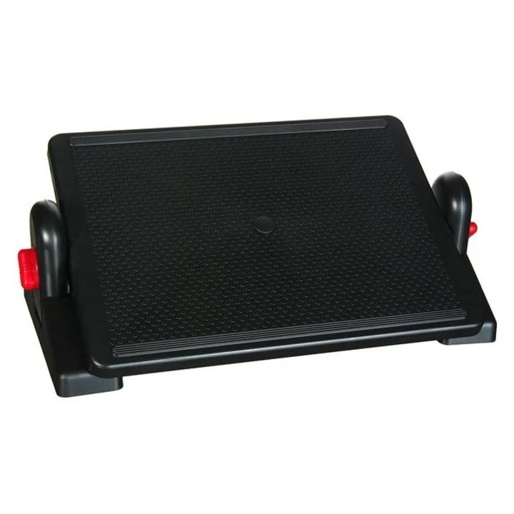 Suport de birou pentru Picioare, 2 Nivele, reglabil, poliester, 50.3× 30.7cm, negru