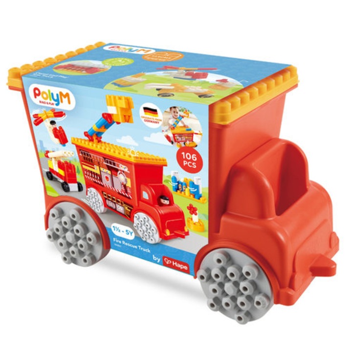 Set de constructie "Straj Pozarna", 106 elemente, 18m+, PolyM