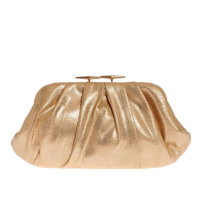 Clutch auriu cu bareta din lant, Meli Melo Paris