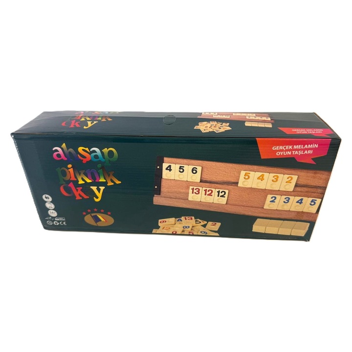 Joc Remi Piknik – Table din lemn masiv, piese din plastic durabil