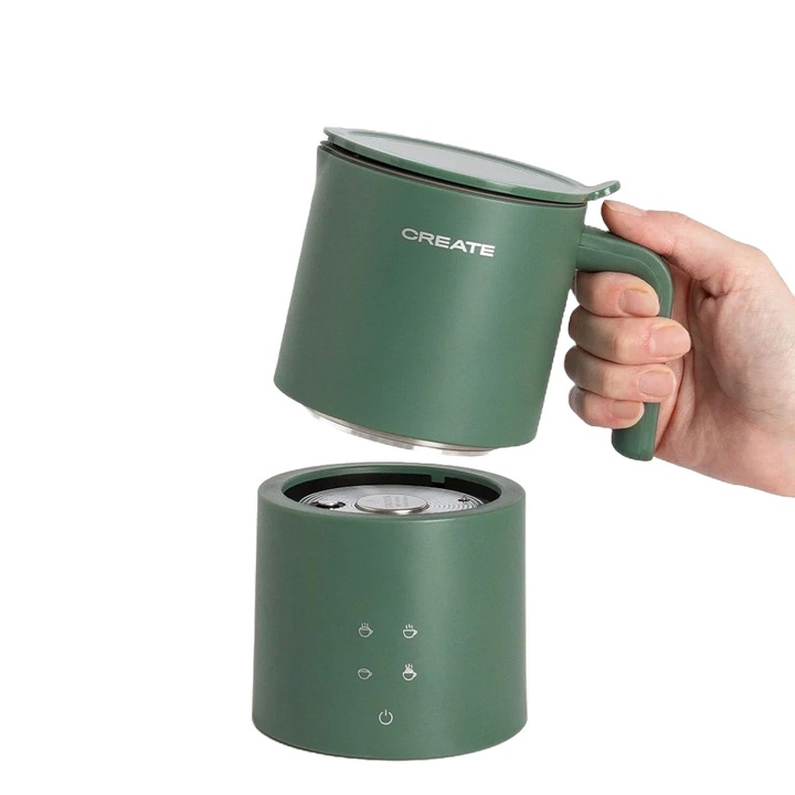 CREATE разпенител за мляко Studio Pro, 620 мл, 4 програми, приготвяне на студени/топли напитки, сензорен панел, части, подходящи за съдомиялна машина, подходящ за лате, капучино, горещ шоколад, градински чай