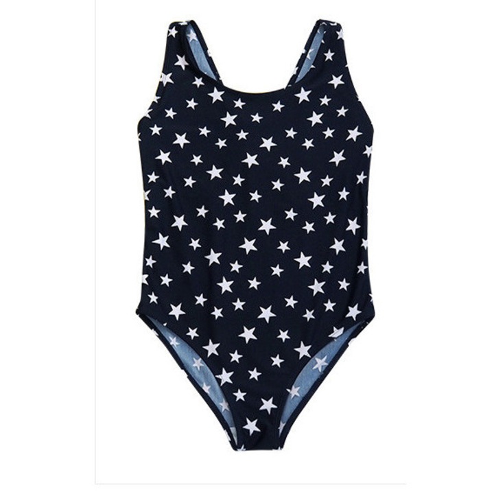 Costum de baie SOLOCOTE pentru fete, Alb/Negru