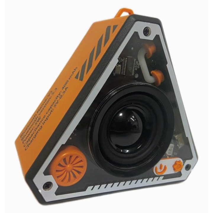 Преносим Bluetooth V2 мини високоговорител, 5W, мощен звук, оранжев