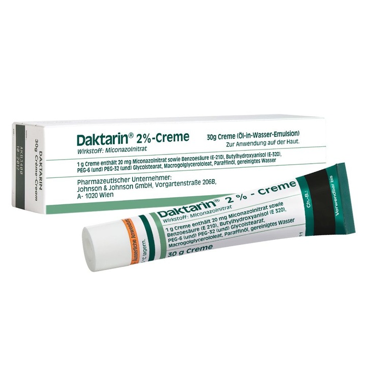 Crema antimicotica Daktarin 20 mg/g, 30 g, unisex, textură cremă, ten iritat