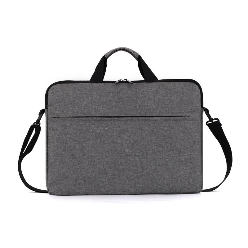 Geanta laptop, 15.6 inch, realizata 65% din materiale reciclate, material rezistent la apa, usoara, curea de umar captusita, ompatibila Macbook Pro, Air, notebook, ultrabook, Gri