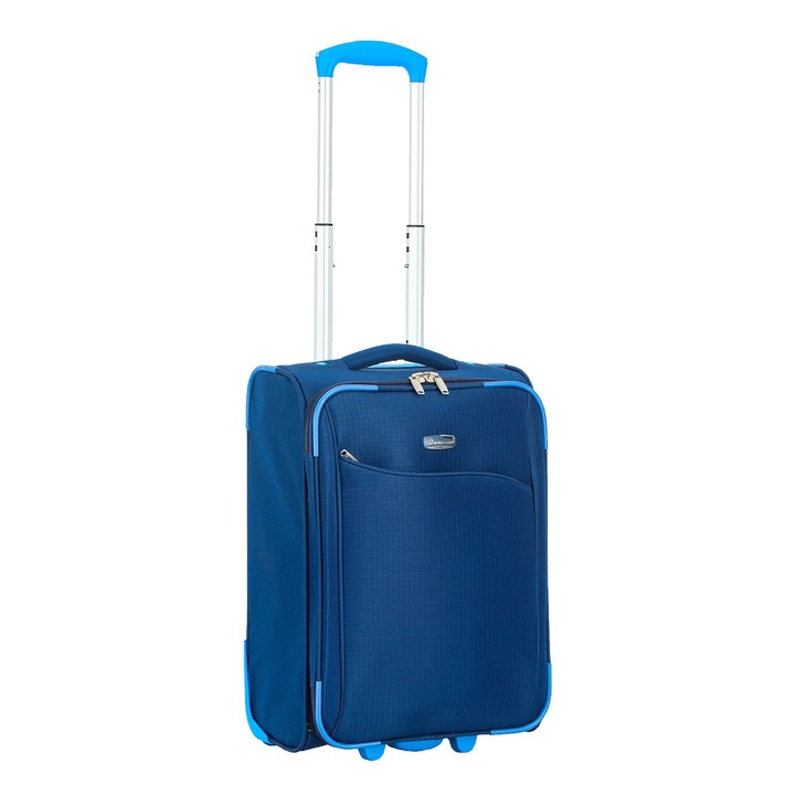 Kabin bőrönd, Madisson SW233, poliészter, kézipoggyász, 2 kerék, 52x34.5x20 cm, sötétkék