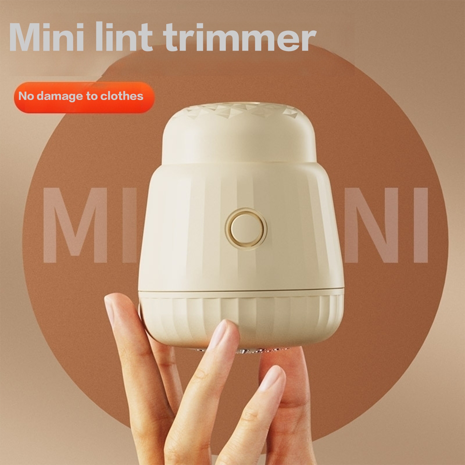 Aparat de indepartat scame TREXORA, polipropilena, compact, 50ml, portabil, incarcare USB-C, bej