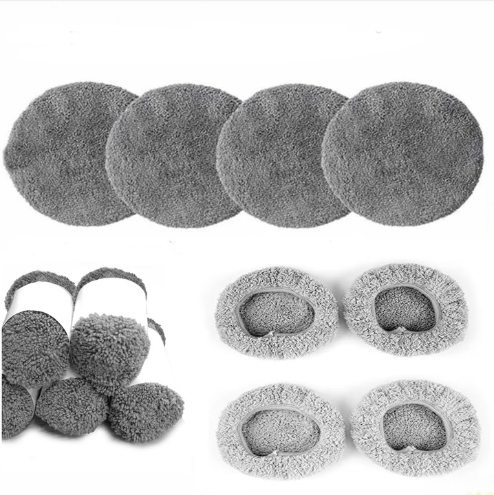 Lavete din microfibra super fina Ø145 mm pentru robot curatare geamuri – compatibile, reutilizabile, lavabile, curatare fara urme si zgarieturi, ideale pentru intretinerea eficienta a ferestrelor, oglinzilor si suprafetelor netede