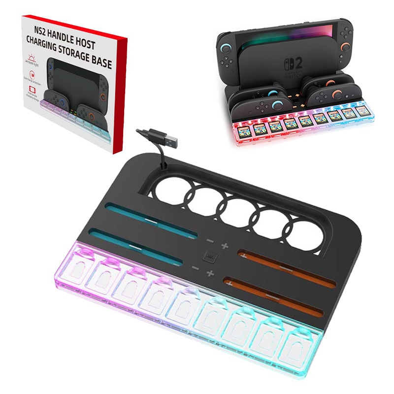 Statie de Incarcare pentru 4 Manere Nintendo Switch cu 2 Porturi