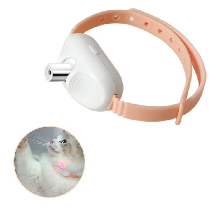 Jucarie Interactiva Cu Laser, Incarcare USB, reglabil in marime si unghi, doua moduri de functionare, interactiv, ideal pentru distractia independenta a pisicilor