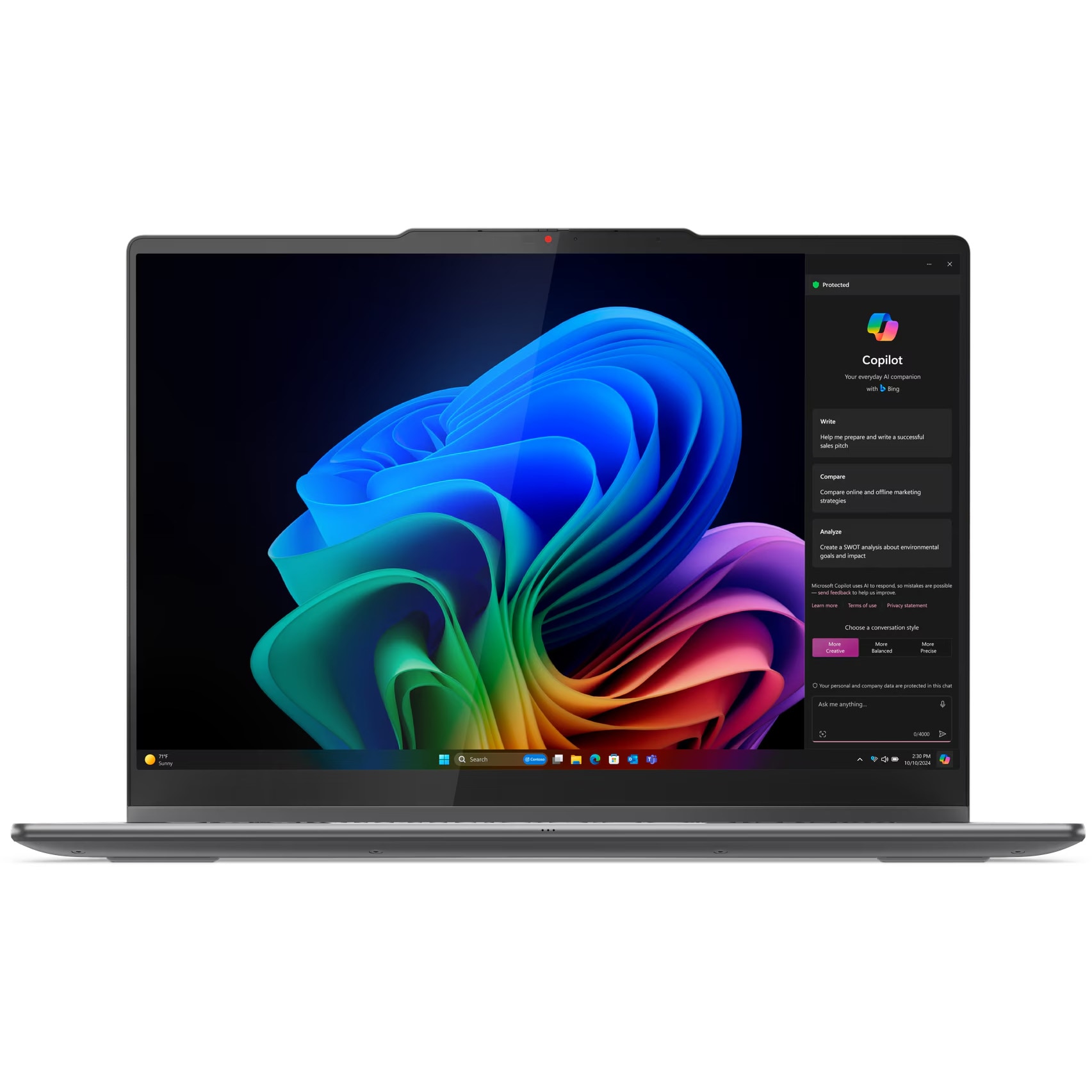 Laptop 2 in 1 Lenovo Yoga 7 14ILL10, Procesor Intel® Core™ Ultra 7 256V pana la 4.80 GHz, 14 inch, WUXGA, OLED, Touch, 16GB RAM, 1TB SSD, Intel Arc Graphics 140V, Windows 11 Pro, Gri