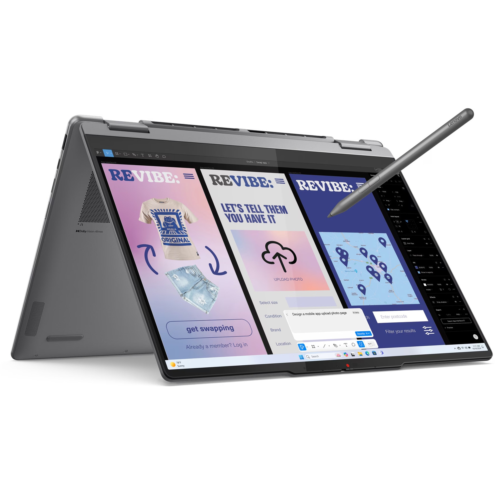 Laptop 2 in 1 Lenovo Yoga 7 14ILL10, Procesor Intel® Core™ Ultra 7 256V pana la 4.80 GHz, 14 inch, WUXGA, OLED, Touch, 16GB RAM, 1TB SSD, Intel Arc Graphics 140V, Windows 11 Pro, Gri