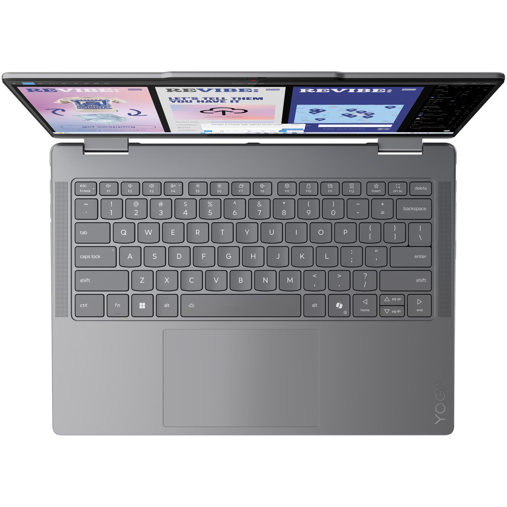 Laptop 2 in 1 Lenovo Yoga 7 14ILL10, Procesor Intel® Core™ Ultra 7 256V pana la 4.80 GHz, 14 inch, WUXGA, OLED, Touch, 16GB RAM, 1TB SSD, Intel Arc Graphics 140V, Windows 11 Pro, Gri