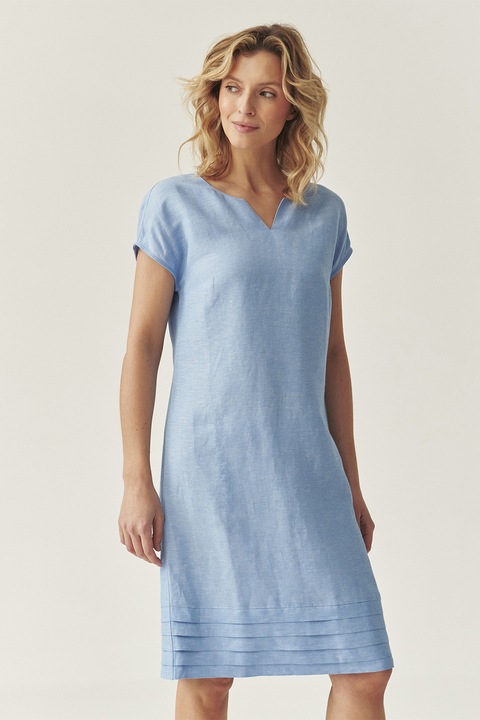 TATUUM, Rochie dreapta cu decolteu in V, Albastru pastel