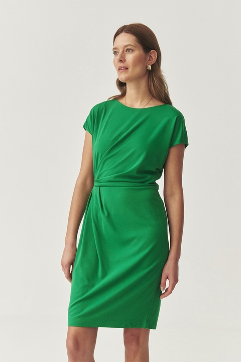 TATUUM, Rochie scurta cu decolteu rotund, Verde