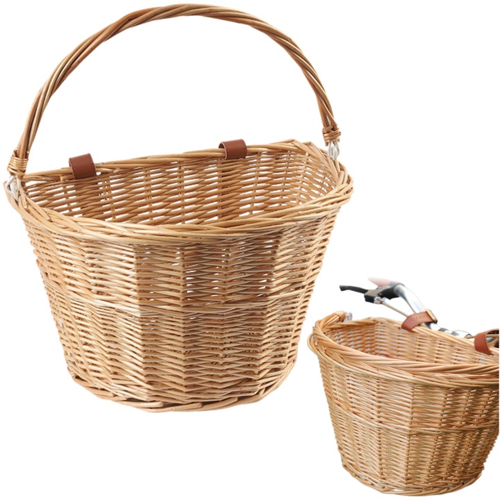 Cos De Bicicleta, Gearox, 35x22.5x25.5 Cm, Fabricat Din Rachita, Montaj Usor, Spatios Si Functional, Maner Practic