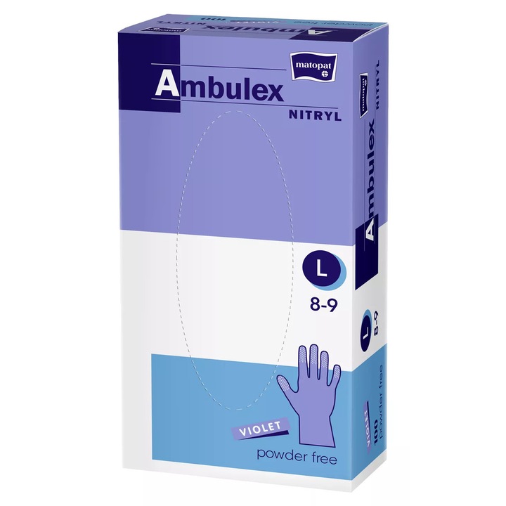 Manusi nepudrate latex, Ambulex pachet 100 buc/ pachet L