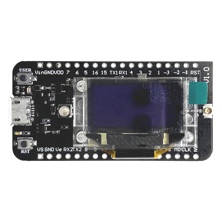 Placa de dezvoltare Heltec, CubeCell AB02S, LoRa/LoRaWAN, GPS, 55.9x27.9x9.5mm