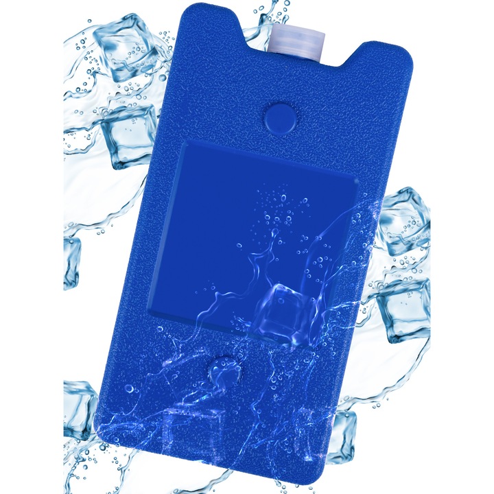 Insertii De Racire Pentru Un Frigider De Calatorie, Mastercold, Sticla, 190 Ml, Albastru, 16,5 cm x 8,7 cm x 2 cm, 1 Bucata