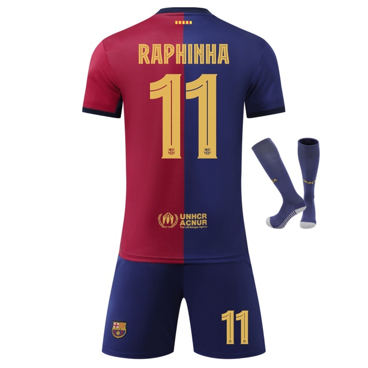 Echipament sportiv copii Barcelona Raphinha Fotbal De Tricou , YSHT, Albastru, Albastru