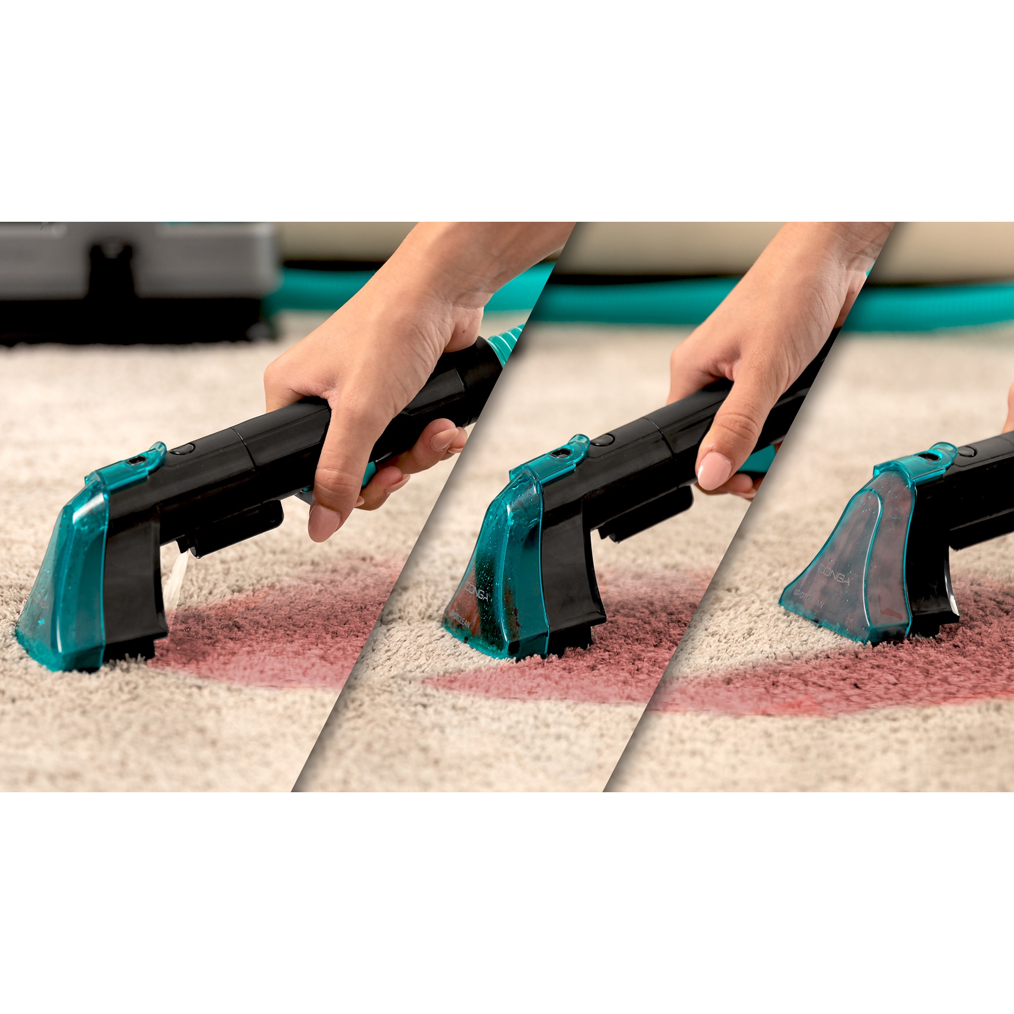 Aspirator cu spalare Cecotec Conga 2000 Carpet&Spot Clean Compact injectie-Extractie A01_EU01_100073, 330 W, rezervor de apa curata de 800 ml, rezervor de apa murdara de 500 ml, negru/gri