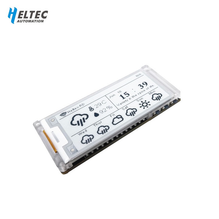 Развойна платка Haltec, IoT Vision Master E213, ESP32-S3R8, E-Ink 2.13 инча, 66.75x30.41x10 мм, черно-бяла