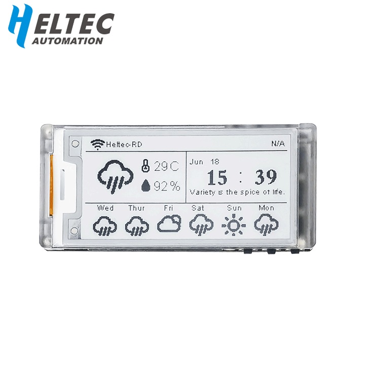 Развойна платка Heltec, IoT Vision Master E213, ESP32-S3R8, E-Ink 2.13 инча, 66.75x30.41x10 мм, черно-бяла