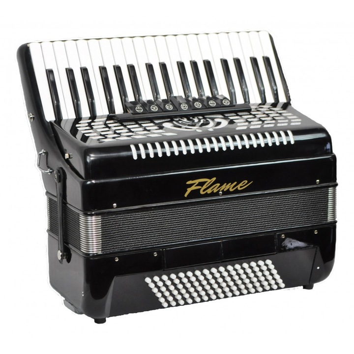 Acordeon Flame AC 37 clape / 96 basi negru