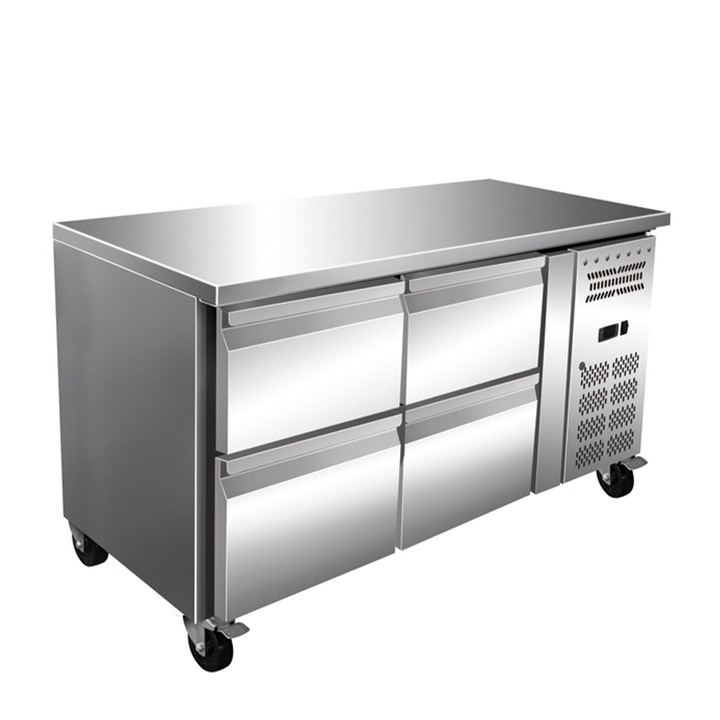 Masa rece, 4 sertare, capacitate 314 litri, temperatura de lucru -2°C/+8°C, 3 ani garantie, Bexon