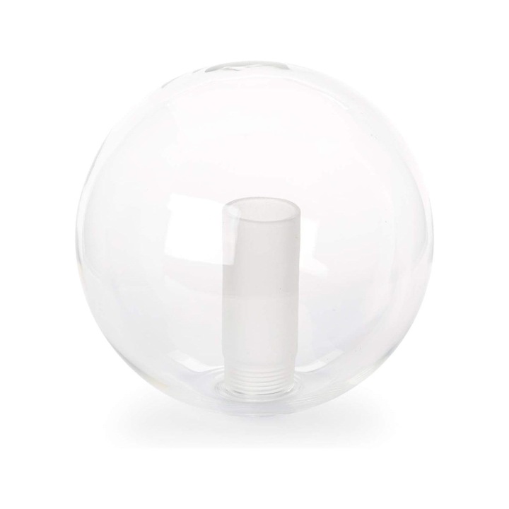 Abajur Rotund transparent cu sticla interioara mata, Diametrul 120mm, Finisaj mat-transparent, Orificiu 22mm pentru priza G9 ORION