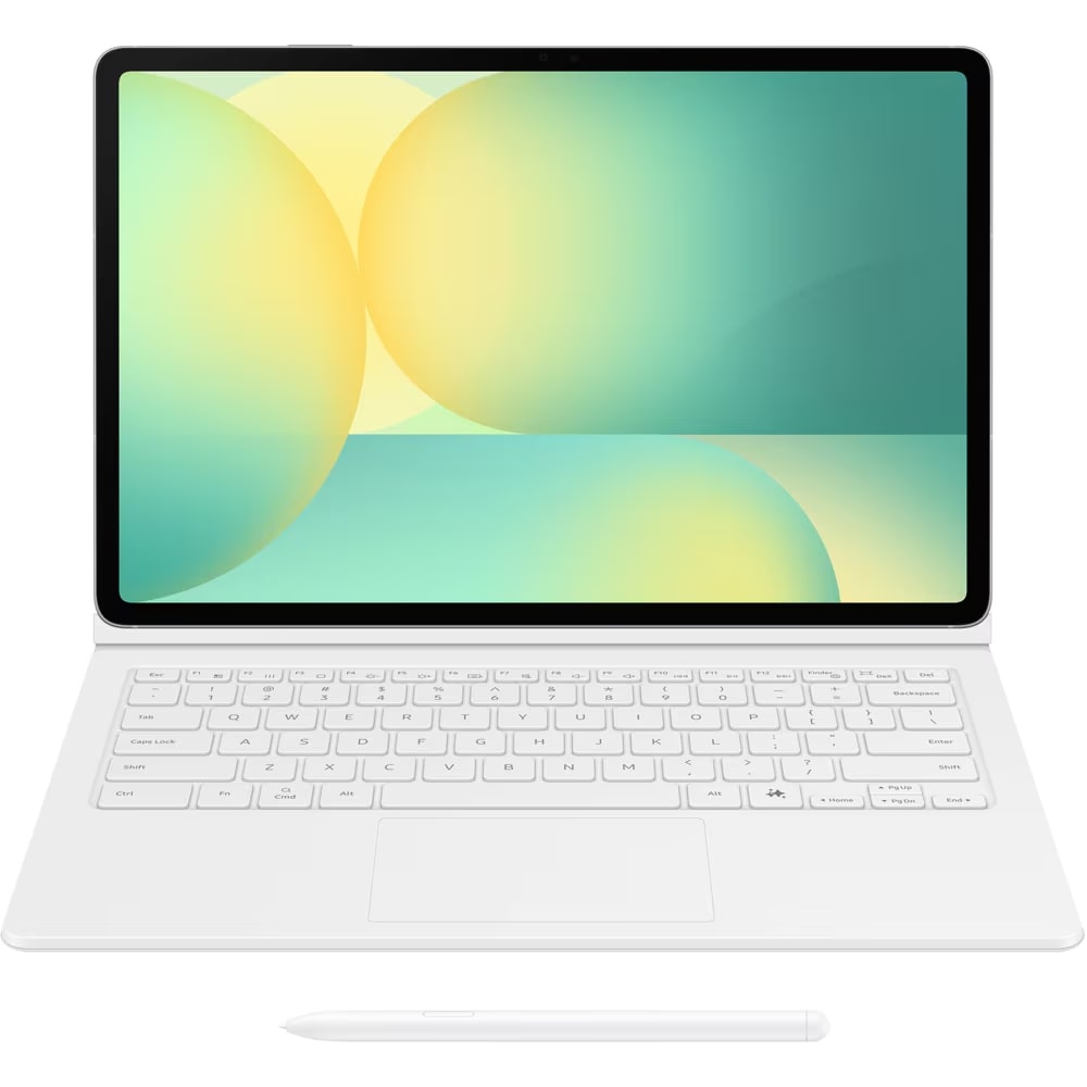 Husa de protectie Samsung Book Cover Keyboard – AI Key pentru Galaxy Tab S10 FE Plus, White