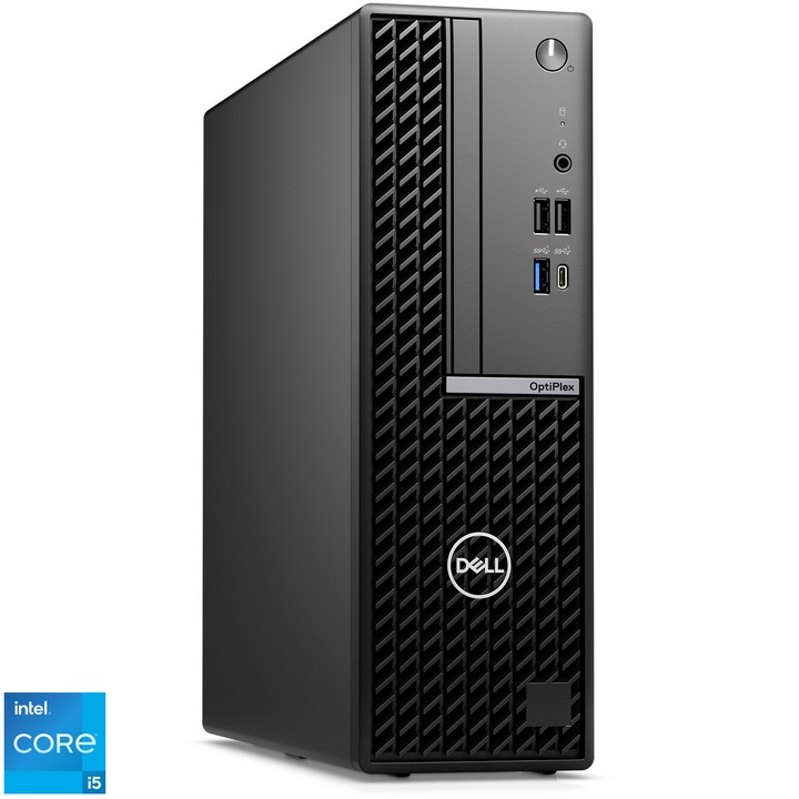 Sistem Desktop Dell OptiPlex 7020 SFF cu procesor Intel® Core™ i5-14500 pana la 5.0 GHz, 16GB DDR5, 512GB SSD, Intel® UHD Graphics 770, Windows 11 Pro, Black, 3y ProSupport and Next Business Day Onsite Service